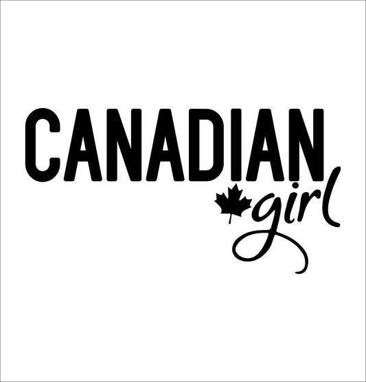 canadian girl decal, sticker, canada sticker, car decal