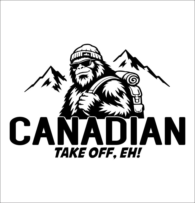 canadian take off eh decal, sticker, canada sticker, car decal