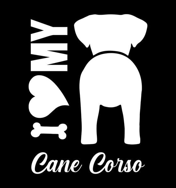 I Heart My Cane Corso dog breed decal