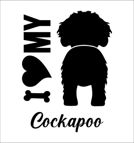 I Heart My Cockapoo dog breed decal