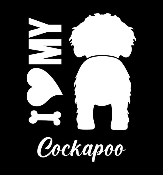 I Heart My Cockapoo dog breed decal