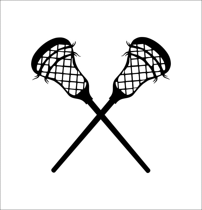 Crossed lacrosse sticks