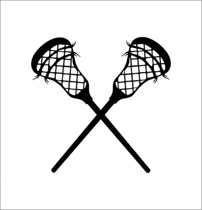Crossed lacrosse sticks