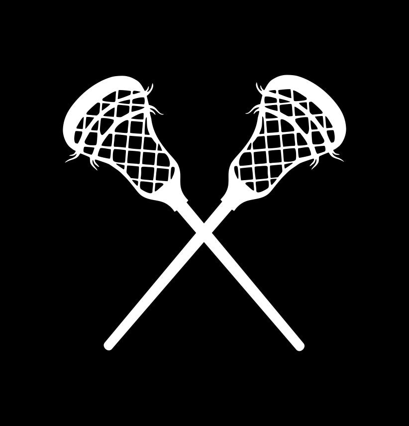 Crossed lacrosse sticks