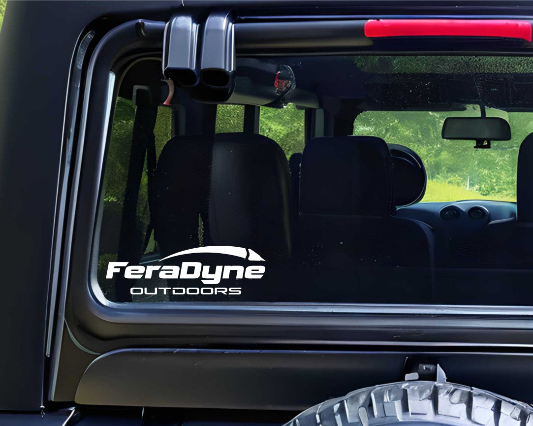 feradyne outdoors decal, hunting fishing decal, car sticker