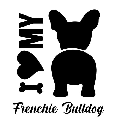 I Heart My Frenchie Bulldog dog breed decal