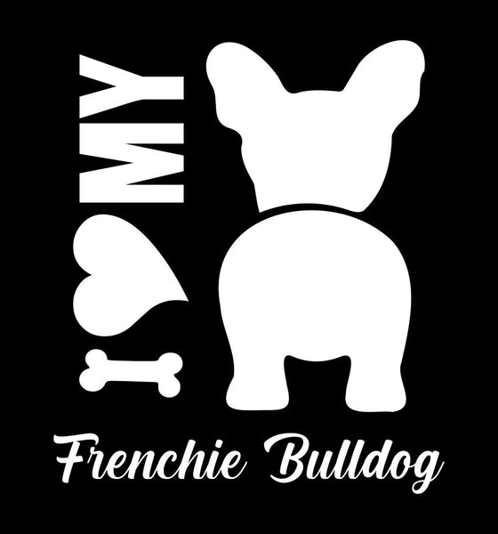 I Heart My Frenchie Bulldog dog breed decal