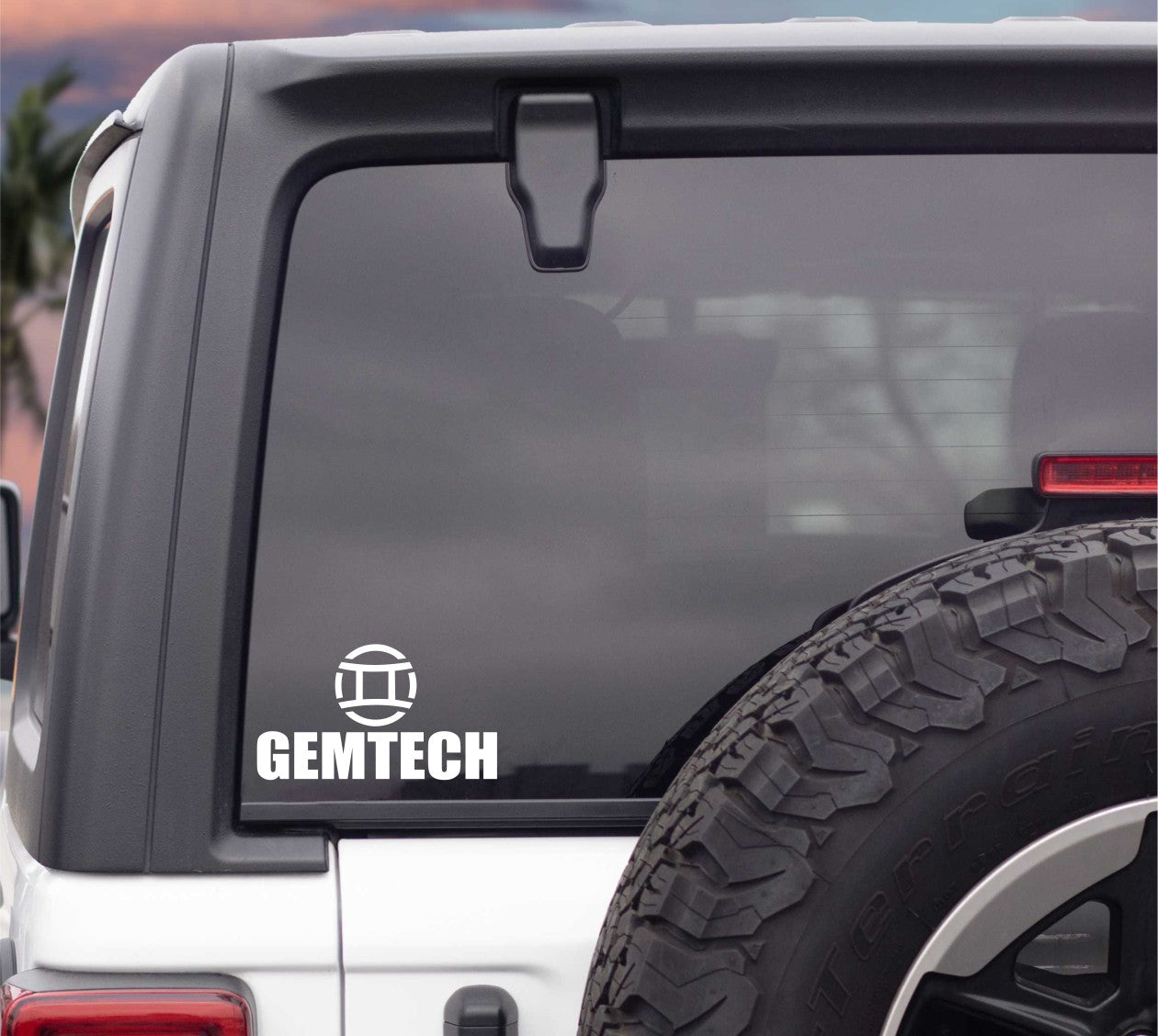Gemtech decal, firearm decal, car decal sticker