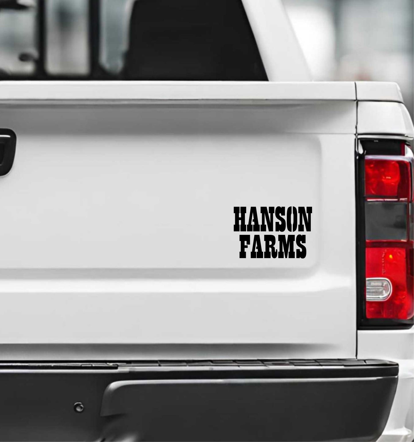 Hanson farms decal