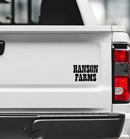 Hanson farms decal