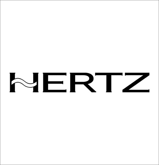 Hertz audio decal, sticker