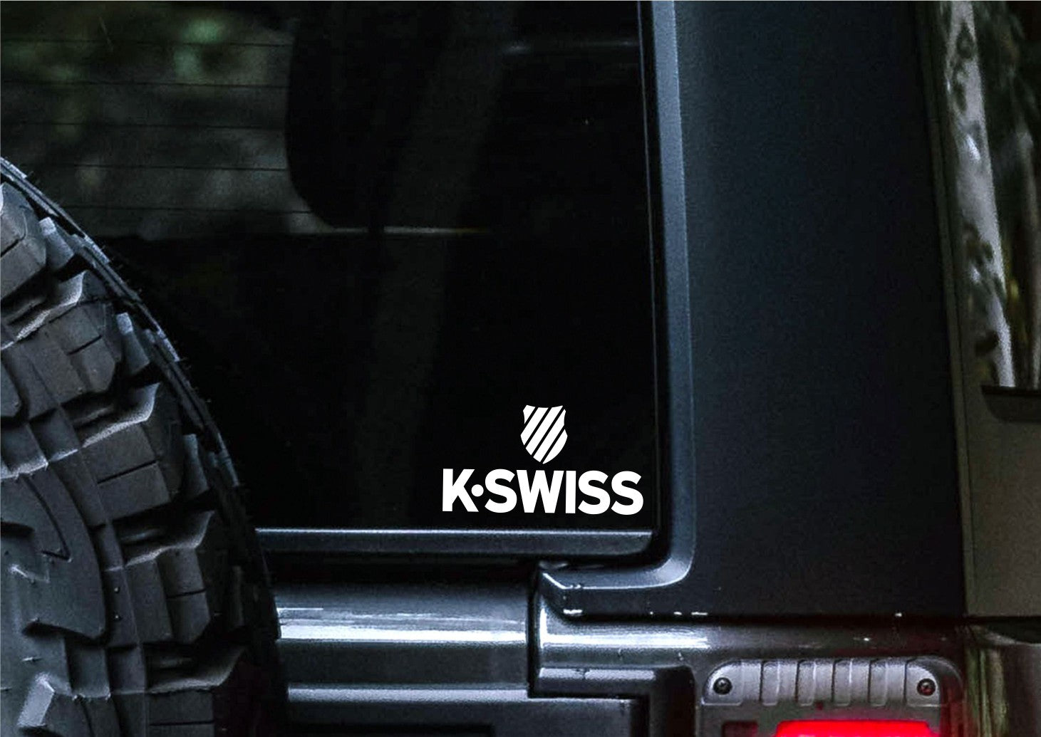 K Swiss decal, sticker B