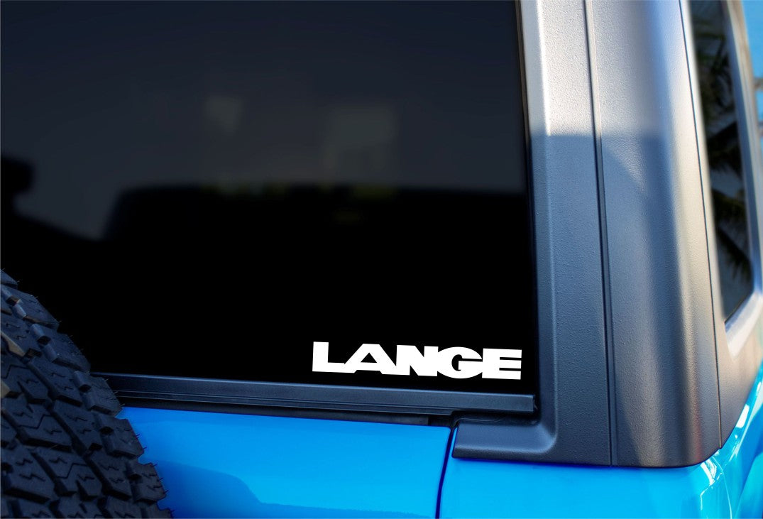 Lange Boots decal, ski snowboard decal, car decal sticker