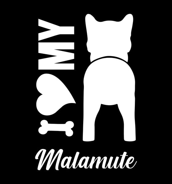 I Heart My Malamute dog breed decal