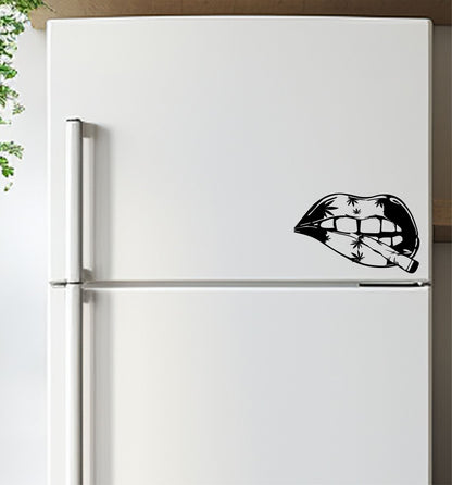 marijuana lips decal, weed decal, sticker,  car sticker