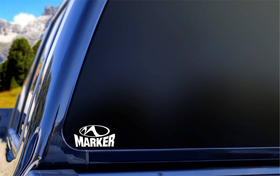 Marker decal, ski snowboard decal, car decal sticker