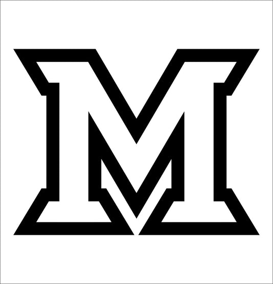 Miami Redhawks decal, car decal sticker, college football
