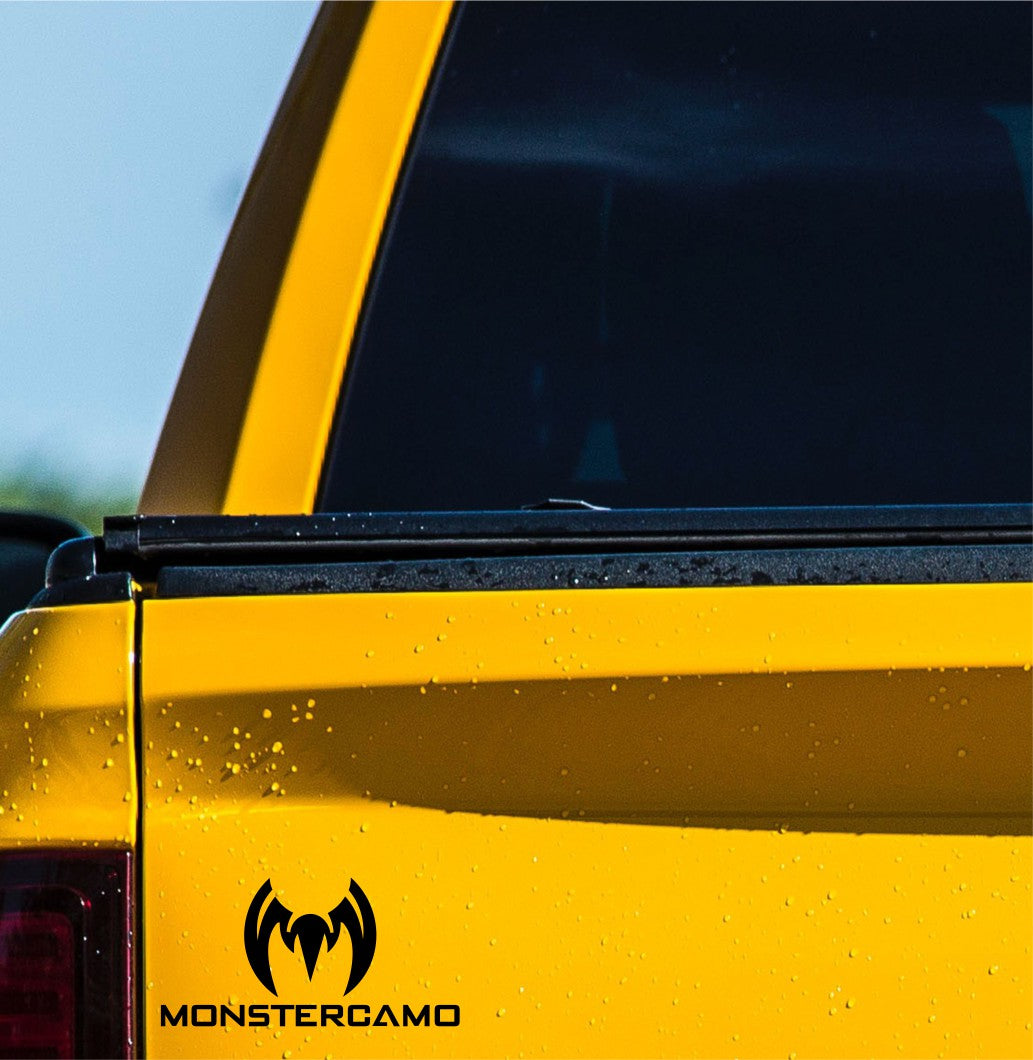 monster camo decal, sticker, hunting fishing decal, car sticker