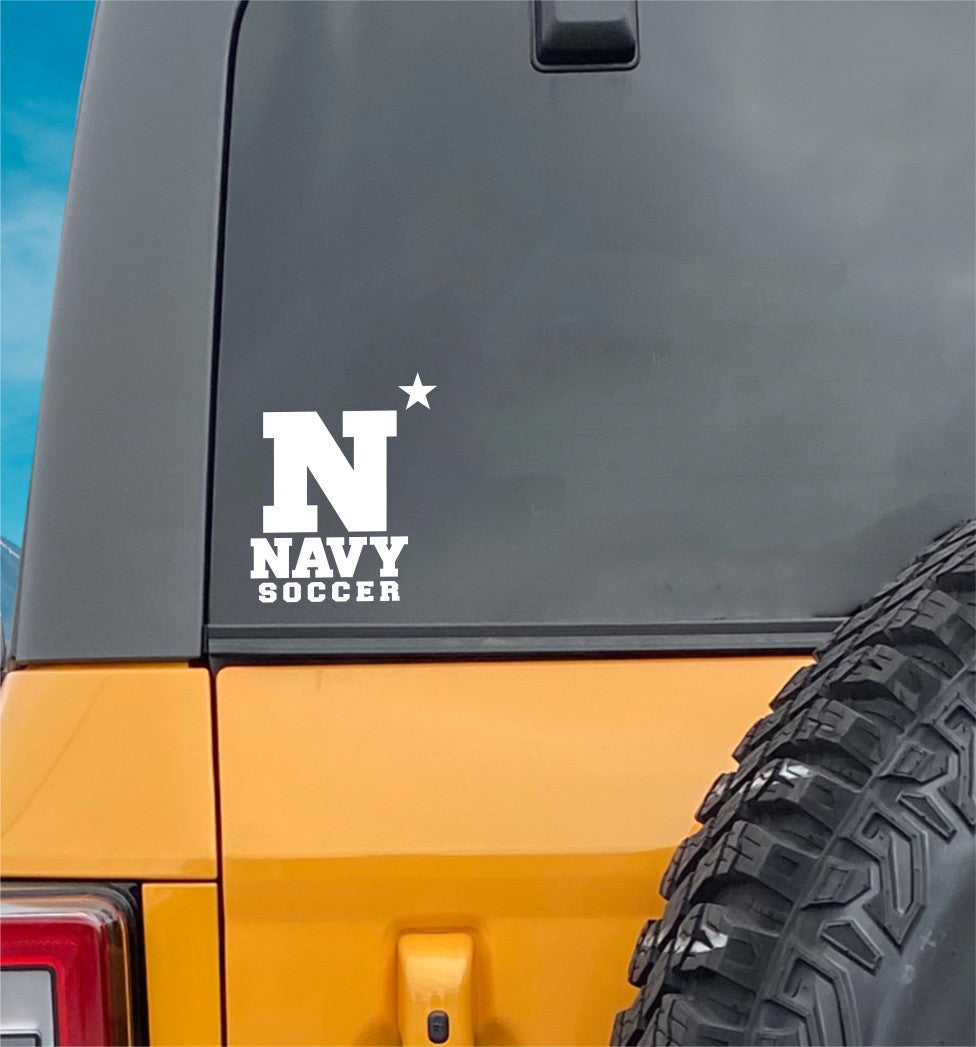 Navy soccer decal