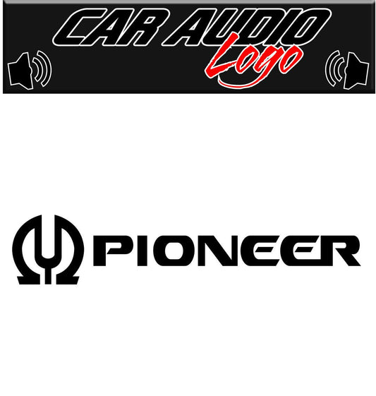 Pioneer decal, sticker, audio decal