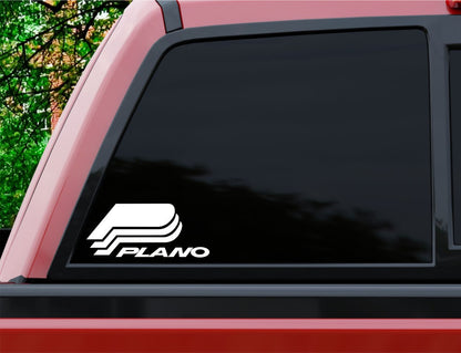 plano decal, sticker, hunting fishing decal, car sticker