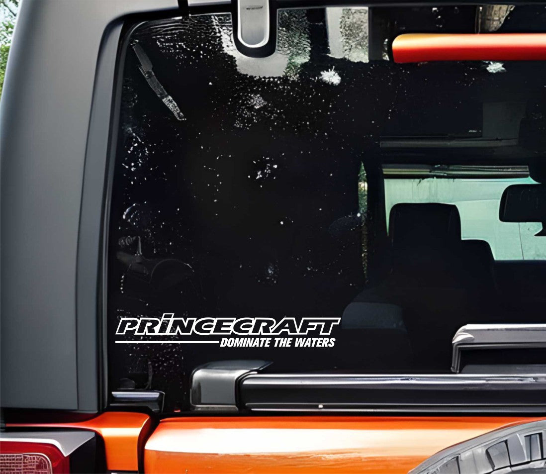 princecraft decal, sticker, fishing hunting sticker, car decal e