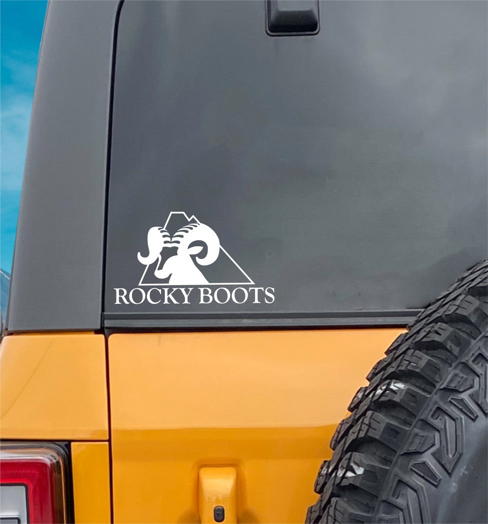 rocky boots  decal, sticker, hunting fishing decal, car sticker b