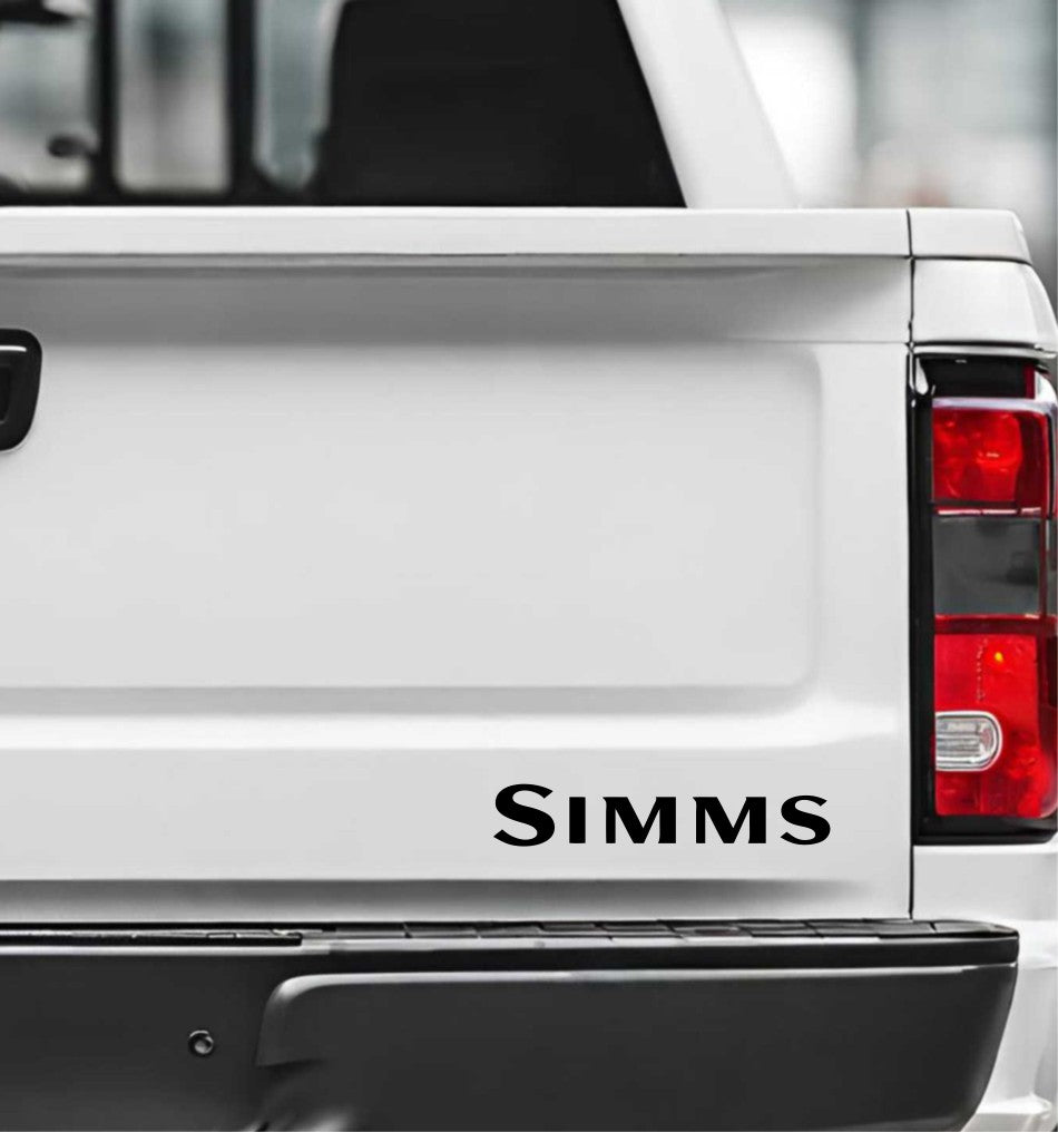 simms decal, sticker, hunting fishing decal, car sticker 