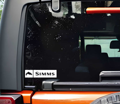 simms decal, sticker, hunting fishing decal, car sticker b