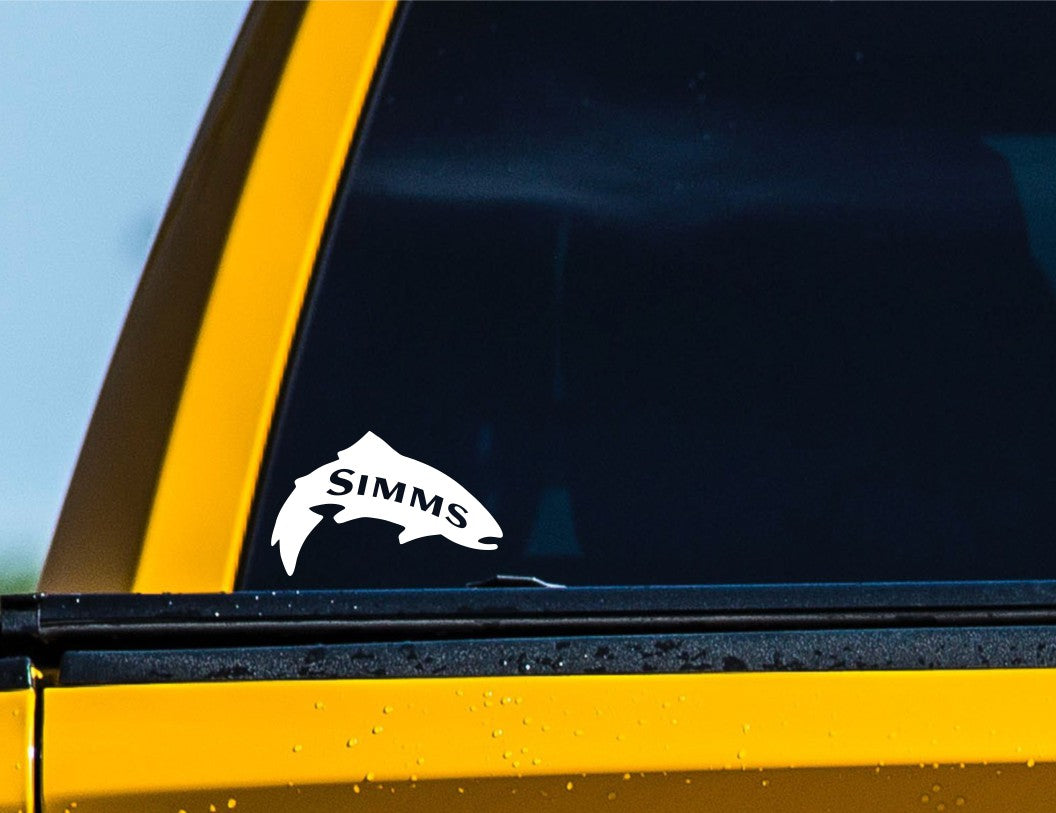 simms decal, sticker, hunting fishing decal, car sticker c