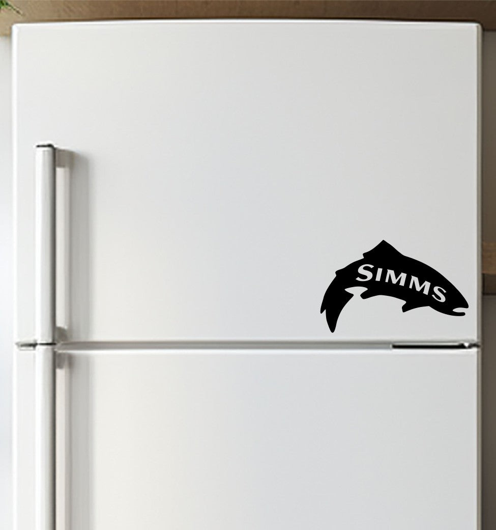 simms decal, sticker, hunting fishing decal, car sticker c