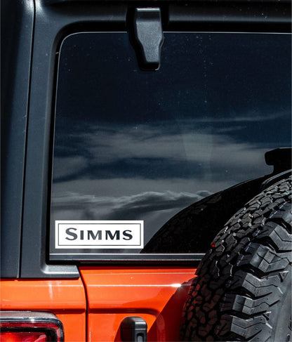 simms decal, sticker, hunting fishing decal, car sticker d
