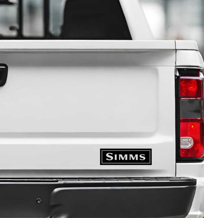 simms decal, sticker, hunting fishing decal, car sticker d