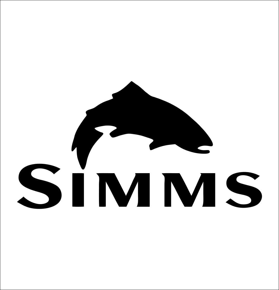 simms decal, sticker, hunting fishing decal, car sticker e