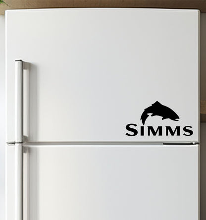 simms decal, sticker, hunting fishing decal, car sticker e