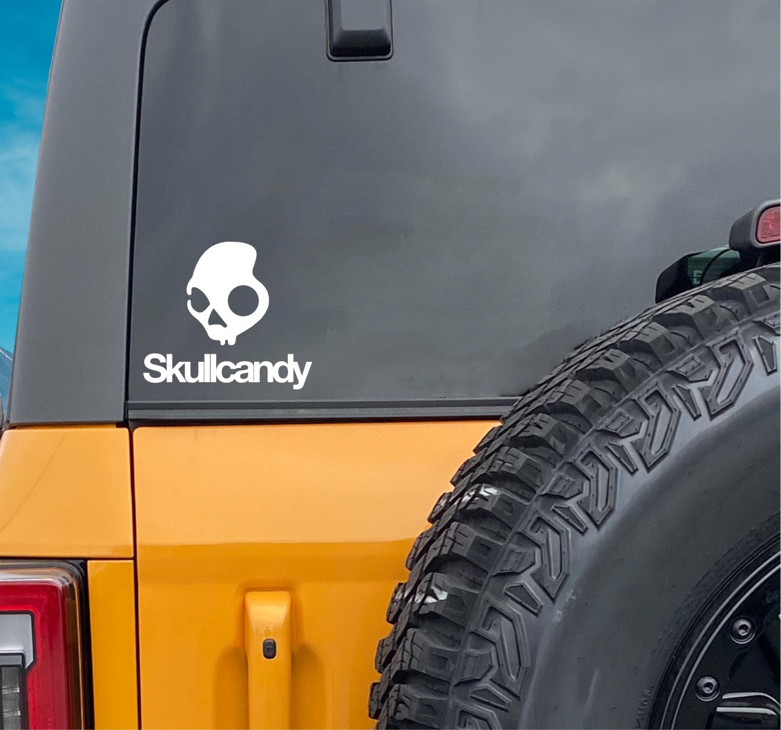 Skullcandy decal, sticker, ski snowboard decal b