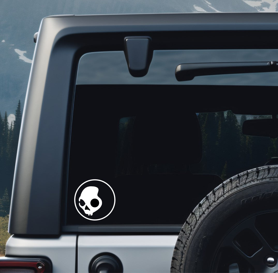 Skullcandy decal, sticker, ski snowboard decal c