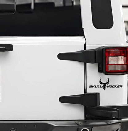 skull hooker decal, sticker, hunting fishing decal, car sticker
