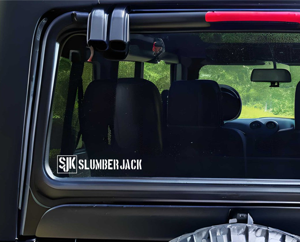 slumberjack decal, sticker, hunting fishing decal, car sticker