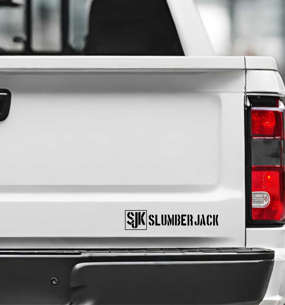 slumberjack decal, sticker, hunting fishing decal, car sticker