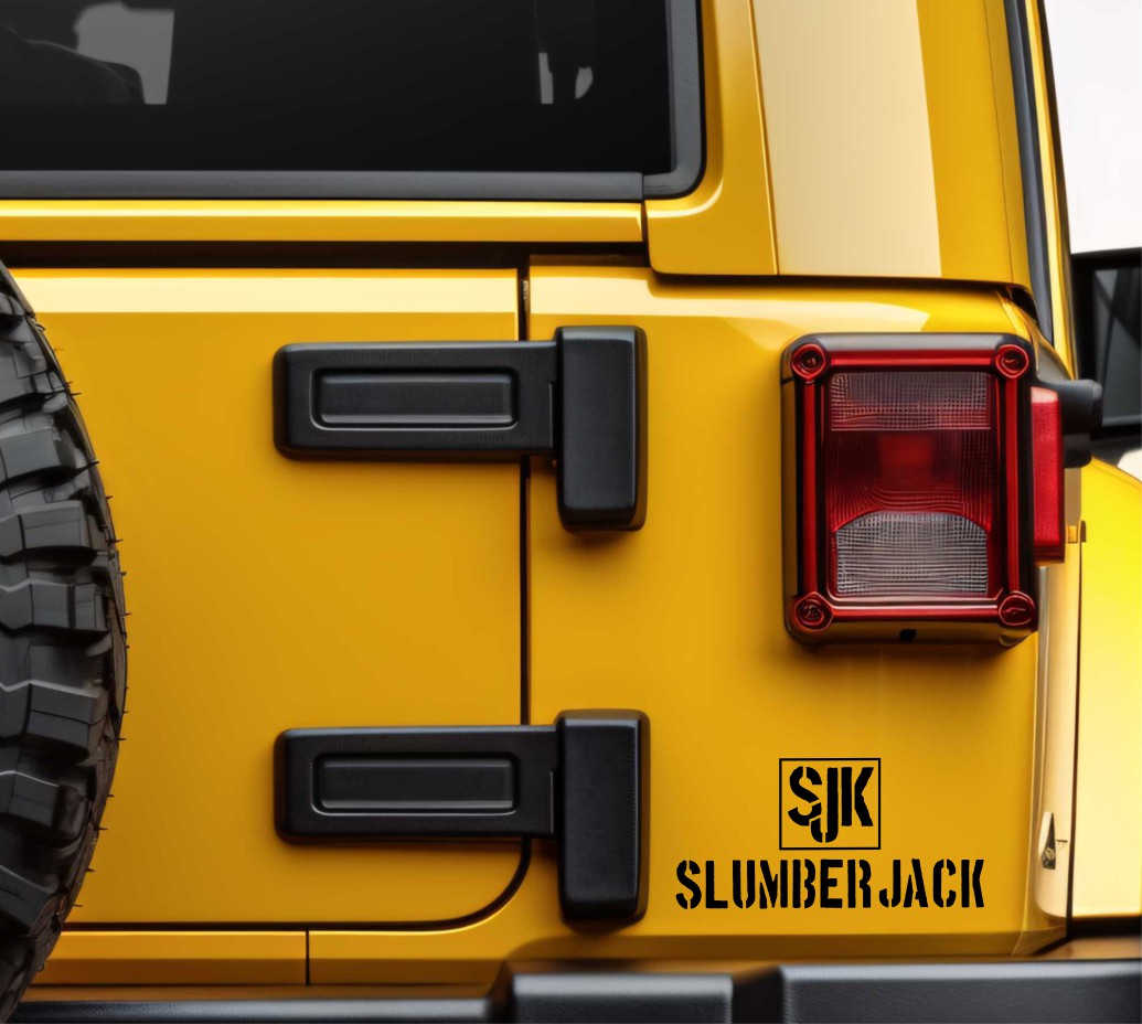 slumberjack decal, sticker, hunting fishing decal, car sticker b