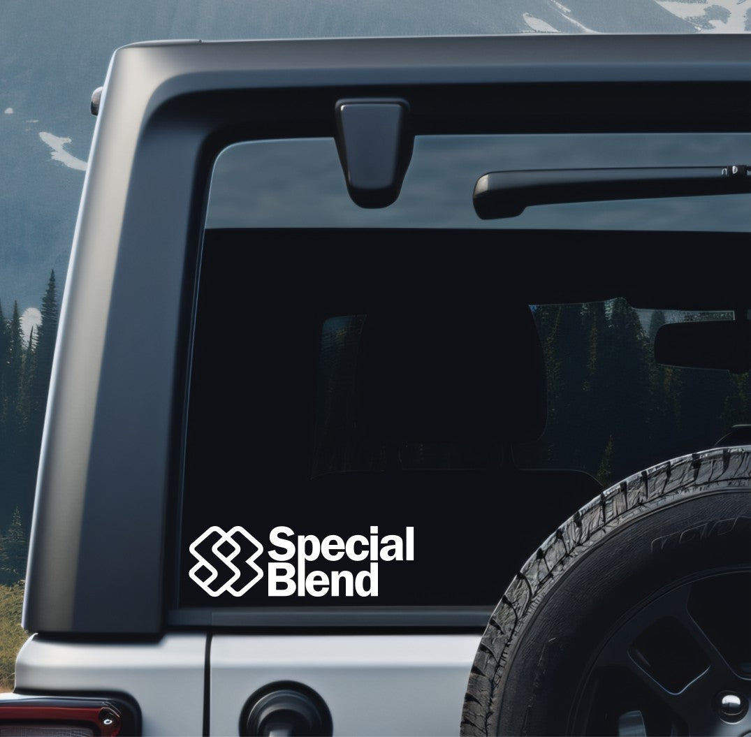 special blend decal, ski snowboard decal, car decal sticker