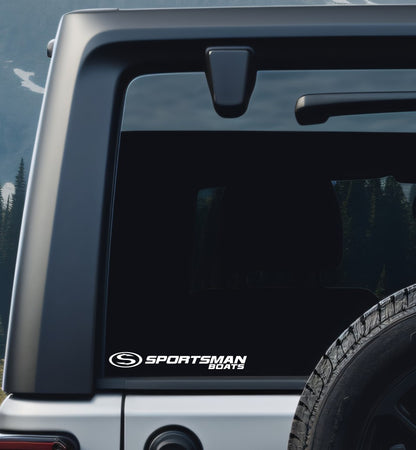 sportsman boats decal, sticker, hunting fishing decal, car sticker