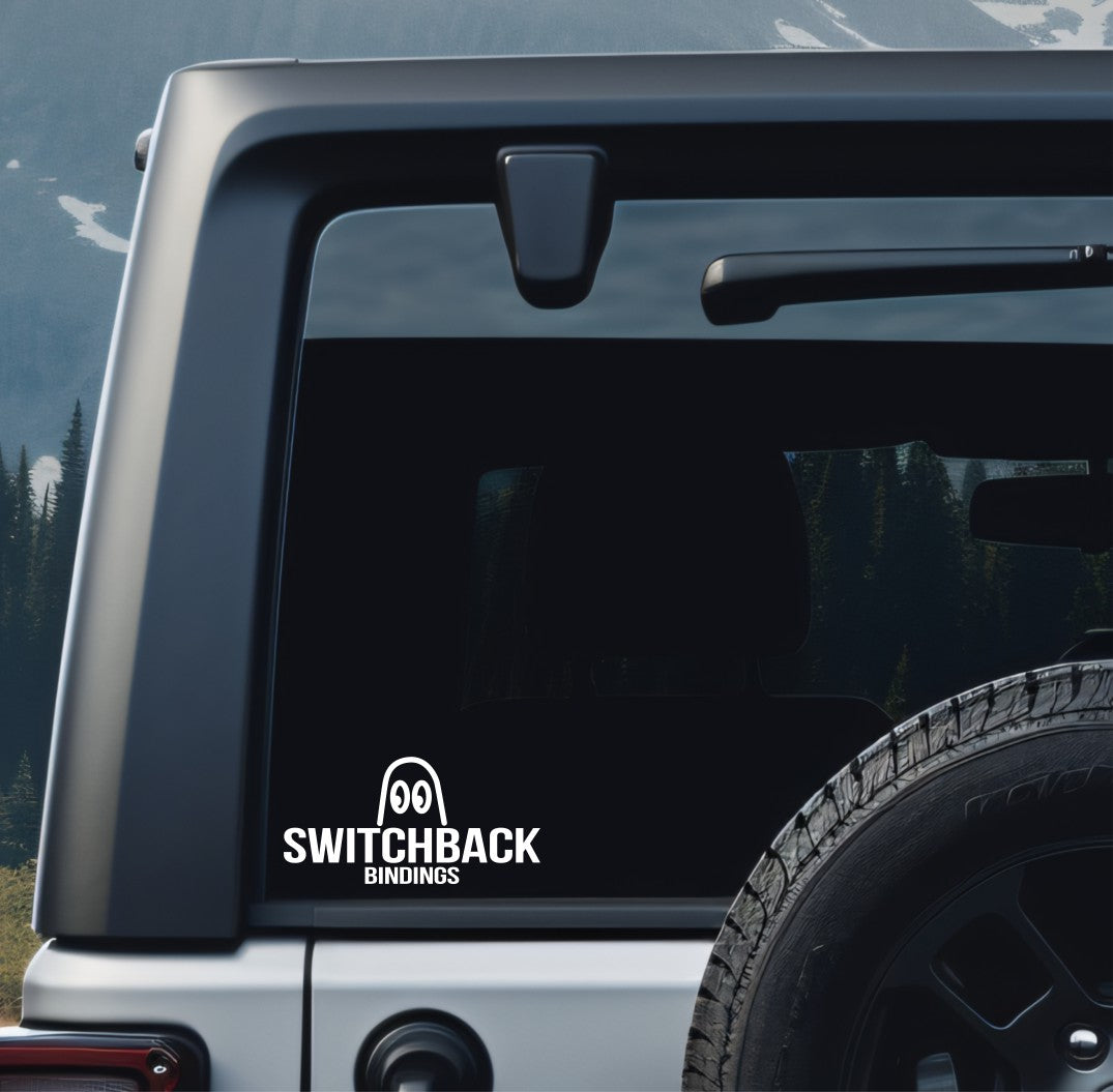 Switchback Bindings decal, ski snowboard decal, car decal sticker b