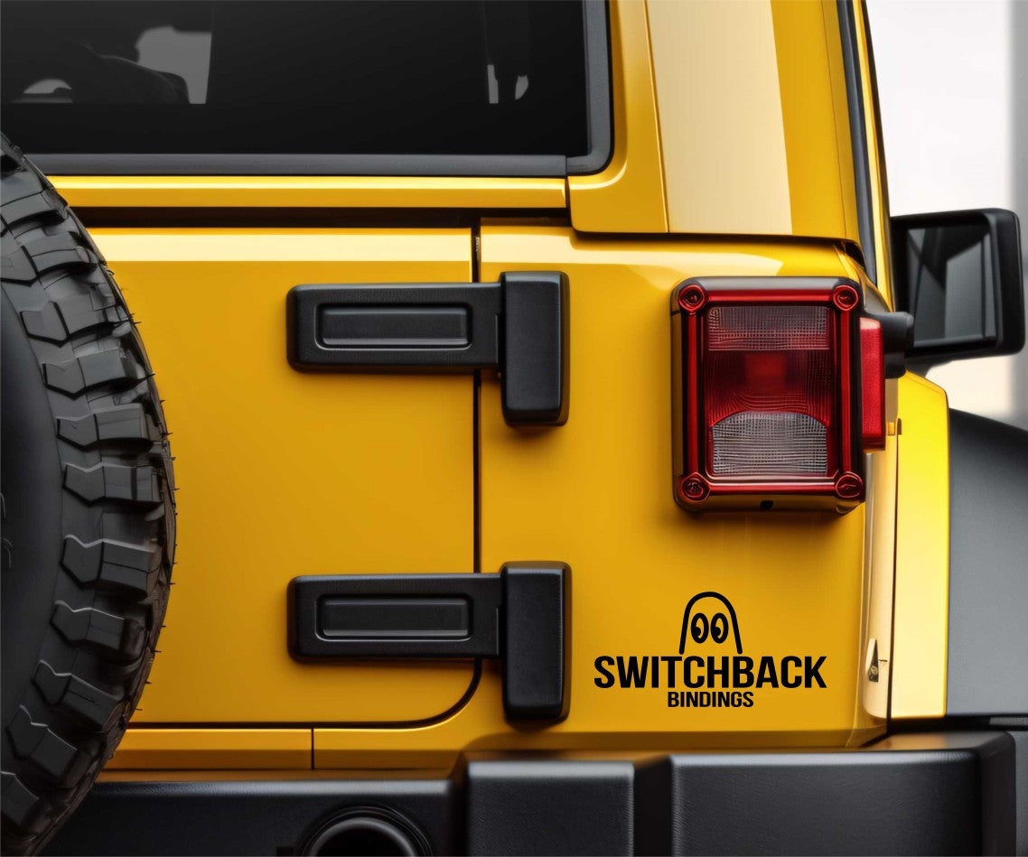 Switchback Bindings decal, ski snowboard decal, car decal sticker b