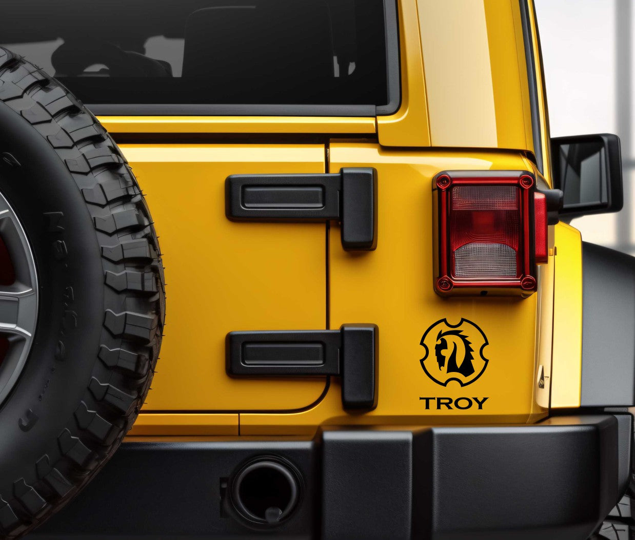 Troy Industries decal, firearm decal, car decal sticker