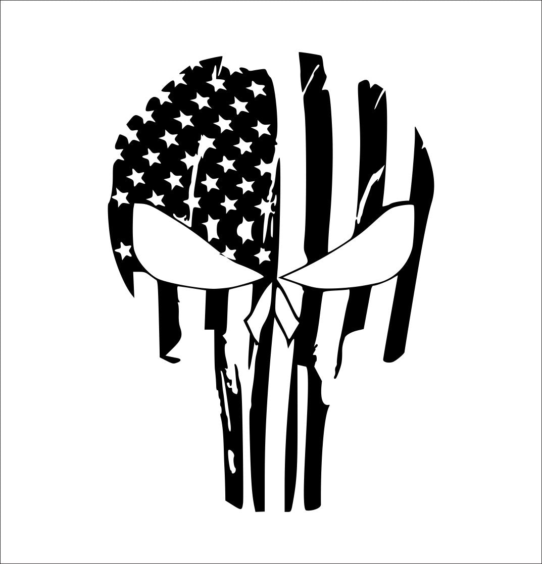 US Flag Punisher decal