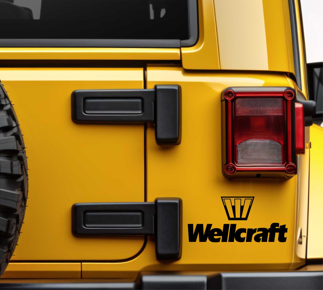 wellcraft decal, sticker, hunting fishing decal, car sticker c