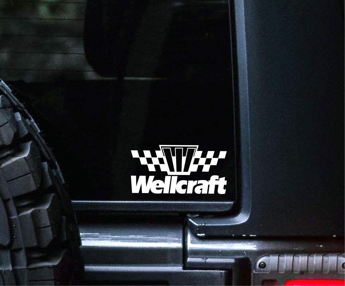 wellcraft decal, sticker, hunting fishing decal, car sticker d