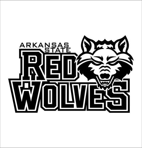 Arkansas State Red Wolves decal, car decal sticker, college football